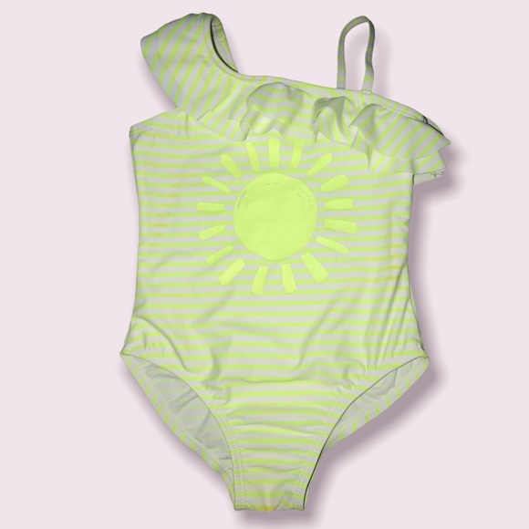 OshKosh B’gosh Girl’s Stripe Sun Print One-Piece Swimsuit.  Size 4T. - Picture 1 of 7